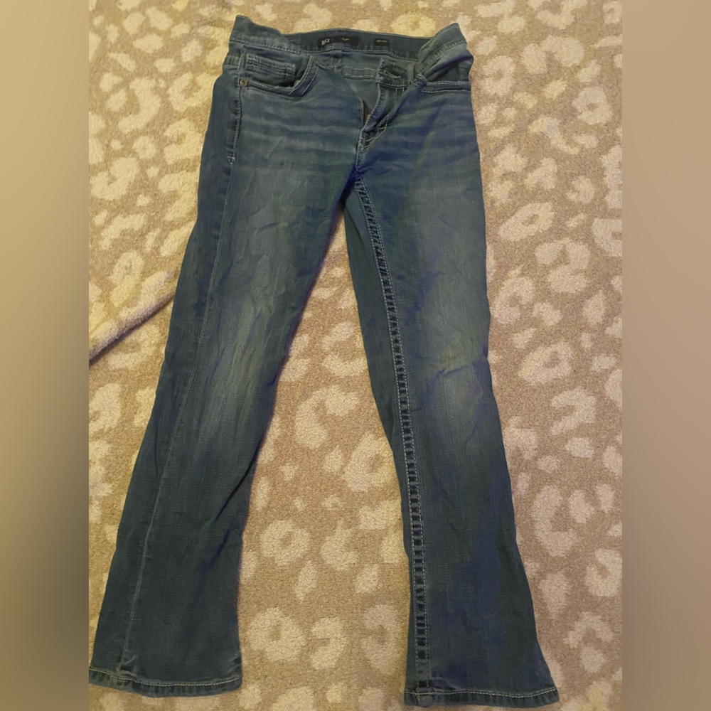 BKE Men's Blue Bootcut Jeans